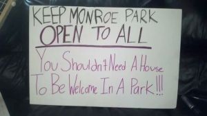 Sign made by Sarah Boggs for City Council Meeting